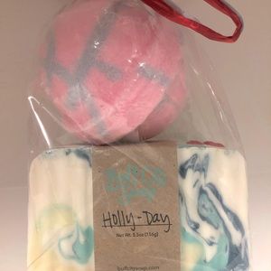 Buff City Soap Holiday 2 pc bath bomb and moisturizing bar